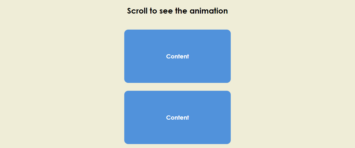 Scroll Animation